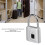 Lucchetto con impronta digitale 180 mAh 76x46x13 mm Argento 6