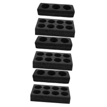 Drink Holder Set Black Reusable Cup Carrier Stand, Three-Set Pearl Cotton Padding, Coffee and Tea Cup Organizer