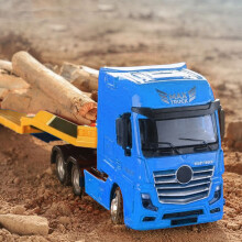 Aluminium Engineering Flachbett-Schlepper Spielzeug 1:50 Anhänger Spielzeug Für Kinder Ab 8 Jahren Statisches Modell Gelb