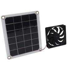 10W Solarpanel Abluftventilator Wasserdichter Solarbetriebener Dachventilator für Hundehütte Wohnmobil Gewächshaus