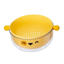 Set di ciotole scolapasta a doppio strato 10.5x22cm giallo