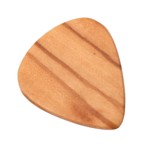 Plettro in legno d'olivo per ukulele e basso, 27x32mm