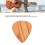 Plettro in legno d'olivo per ukulele e basso, 27x32mm 3