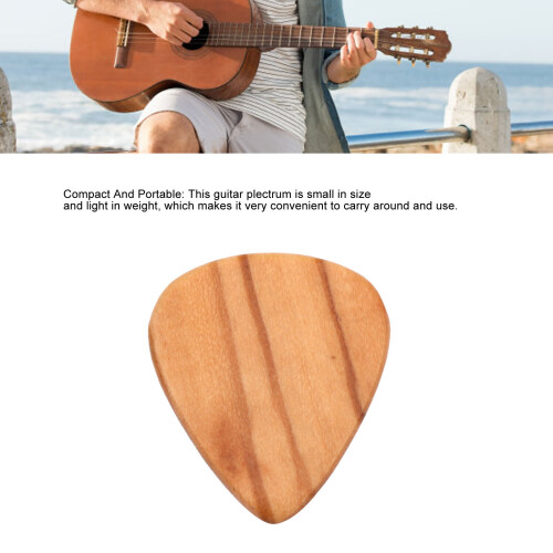 Plettro in legno d'olivo per ukulele e basso, 27x32mm 2