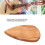 Plettro in legno d'olivo per ukulele e basso, 27x32mm 5