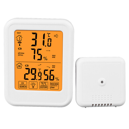 Igrometro-termometro wireless LCD 1 a 1 328 piedi Nero 1
