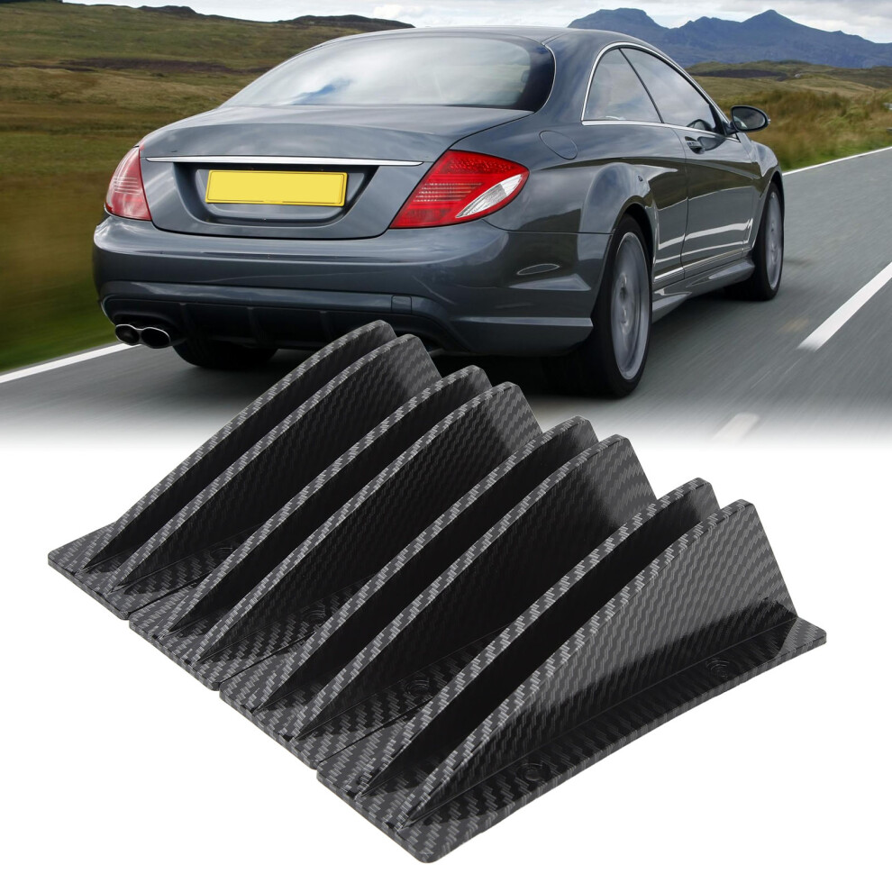 4Pcs Car Rear Spoiler Lip Diffuser For 1 Series E90 E91 A3 A6, Carbon Fiber Style 7891336075052