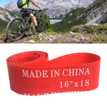Durable 16in PVC Tire Liner - Red MTB Rim Strip for All Terrain
