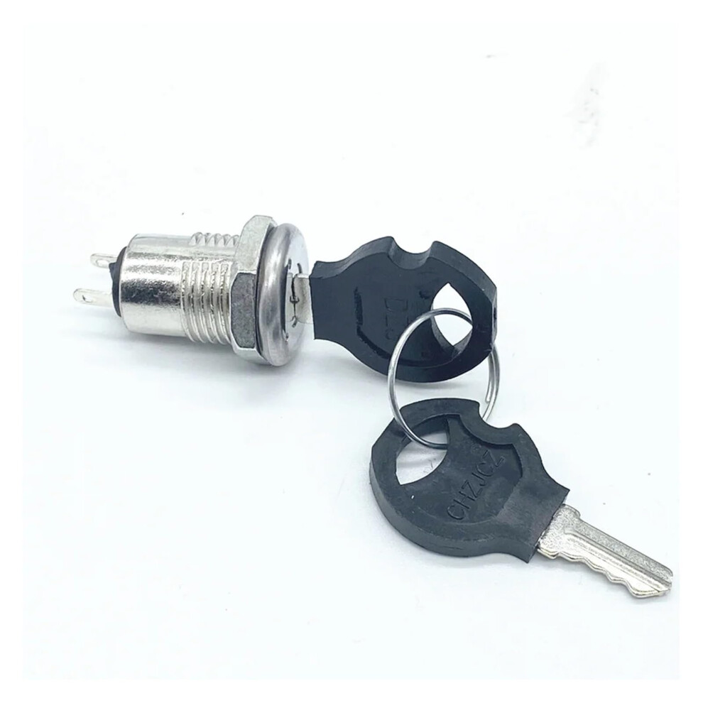 12 Mm Zinc Alloy Electronic Key Switch On Off Lock 2-Position Power Switch Terminal With 2 Keys Phone Lock Security 6276012252605