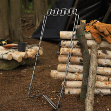 Tragbarer Müllbeutelhalter aus Edelstahl 32x27x50 cm für Camping & Picknick