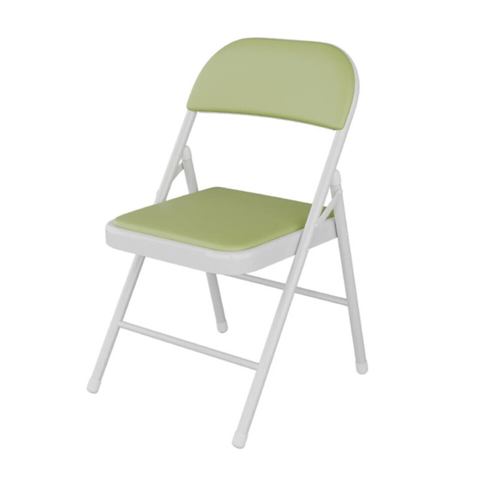 Comfortable and Stackable Lightweight Folding Chair Padded Seat Metal Frame Beige Home Use-image-OPC-PJDX2XB-NEW