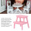 1:12 Tabouret miniature en bois rose 3,8  4,3  4,3 cm 4