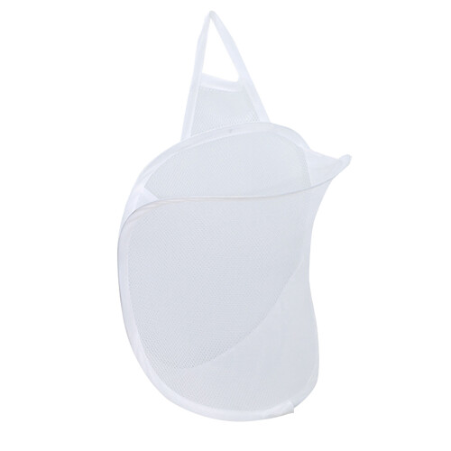 Cesto per bucato appeso pieghevole 4029,5 cm bianco 1