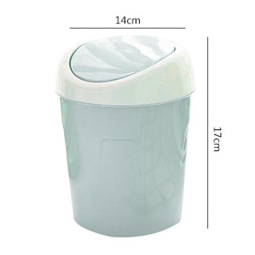 Cestino da tavolo blu, mini, con coperchio a battente 1