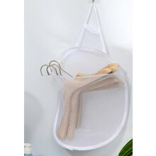 Cesto per bucato appeso pieghevole 4029,5 cm bianco