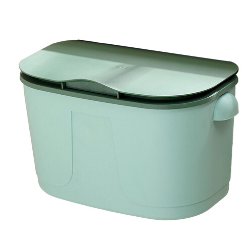 Couvercle de poubelle mural pliable vert 2
