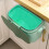 Couvercle de poubelle mural pliable vert 10