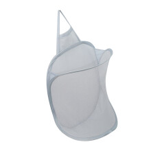 Panier à linge suspendu en tissu nylon gris 40x29,5cm pliable