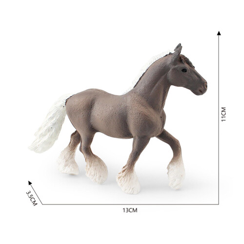 Figurine de cheval : cheval modèle, taille 12 cm, gris argenté 1