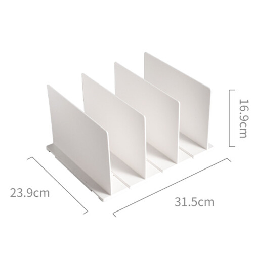 Diviseur d’étagère blanc 700 g plastique robuste réglable 1