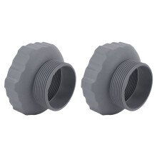 2 pièces d'adaptateur de tuyau de piscine 11239 92x50mm plastique blanc
