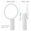 Handheld LED Makeup Mirror with Fill Light Large Surface Cosmetic Tool 2