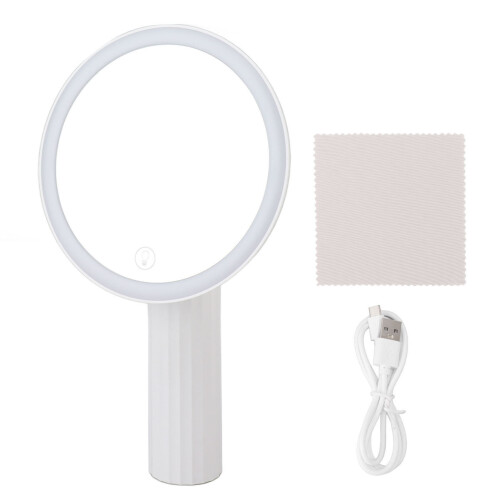 Handheld LED Makeup Mirror with Fill Light Large Surface Cosmetic Tool 2