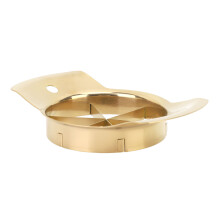 Tagliaverdure per frutta in acciaio inox dorato 9,5 x 8,1 x 15,7 cm 138 g
