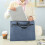 Porte-documents à fermeture éclair, grande capacité, 38  30  2 cm, bleu marine 9