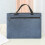 Porte-documents à fermeture éclair, grande capacité, 38  30  2 cm, bleu marine 11
