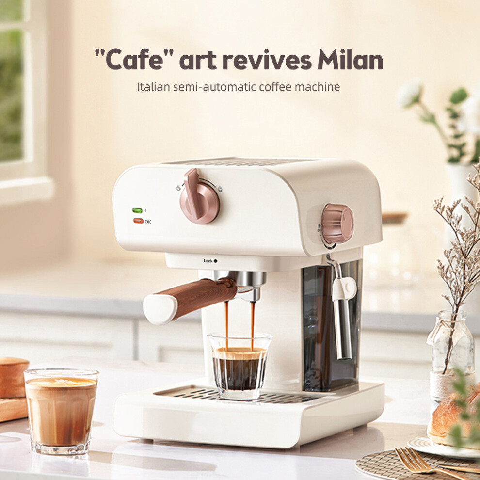 20 Bar Stainless Steel Espresso Maker 0.8L, Semi-Auto with Milk Frother