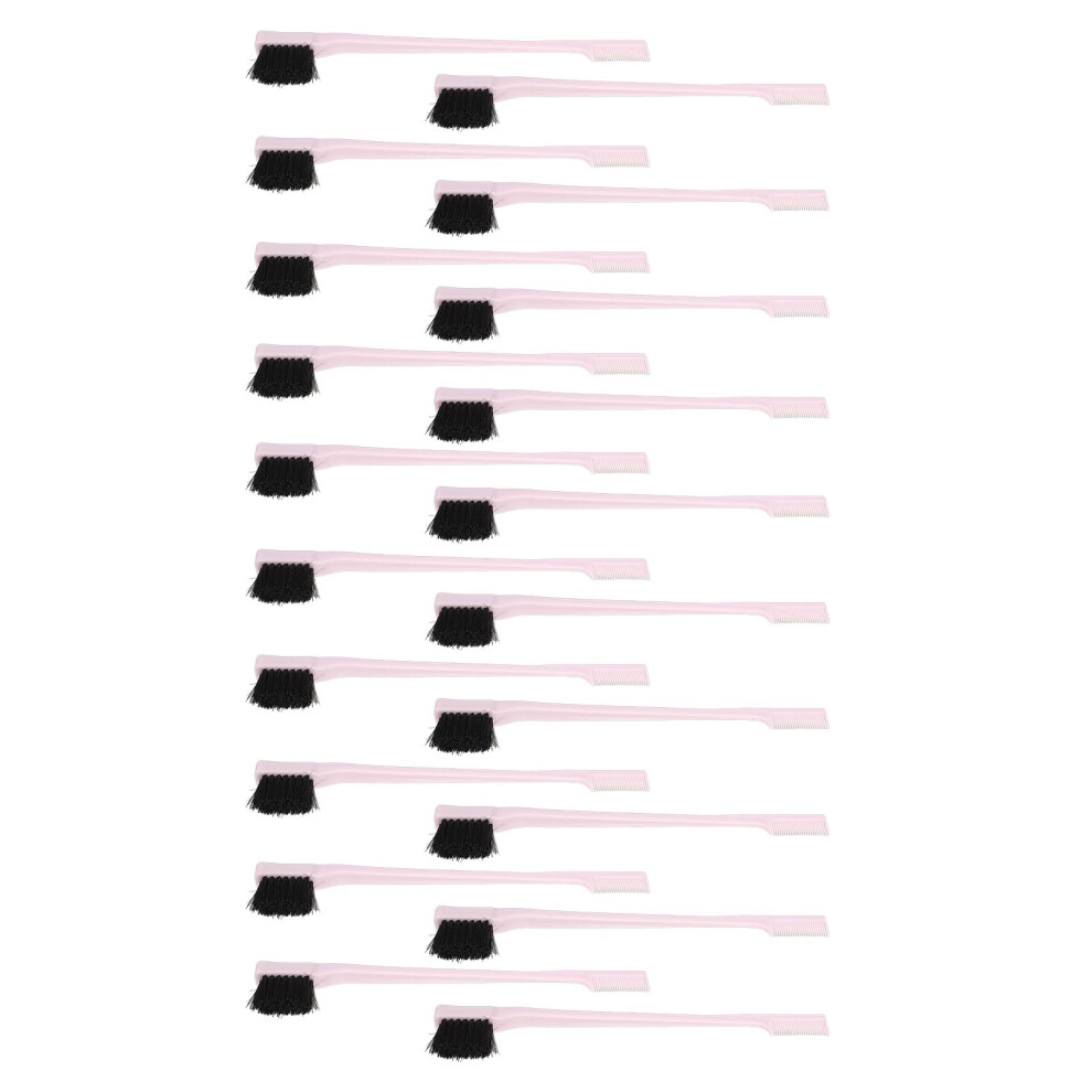 20Pcs Eyebrow Brush Comb Set with ABS Handles & Nylon Bristles