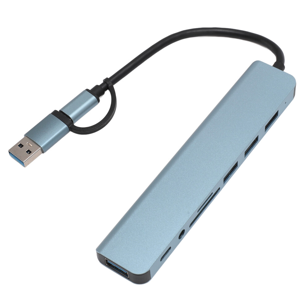 Compact 8 In 1 Usb C Hub Adapter For Fast Data Transfers & Charging 9491336094060