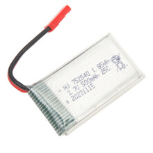 752540 500mAh 3.7V rojo JST batería para dron RC 28g