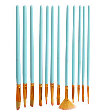 12Pcs Assorted Painter Brushes Kit for Acrylic Watercolor Gouache Oil Blue