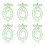 100 pièces de trombones citron vert - fil de fer 11