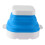Blue Collapsible Silicone Paint Brush Washer with Scrubbing Board, Thickened Bottom 11
