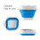Blue Collapsible Silicone Paint Brush Washer with Scrubbing Board, Thickened Bottom 6