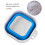 Blue Collapsible Silicone Paint Brush Washer with Scrubbing Board, Thickened Bottom 4
