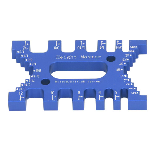 Gabarit pour queue d'aronde, calibre pour tenon, échelles laser, bleu 2