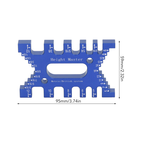 Gabarit pour queue d'aronde, calibre pour tenon, échelles laser, bleu 1