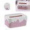 Caja de pañuelos de escritorio PP multifuncional rosa 6.35oz 13