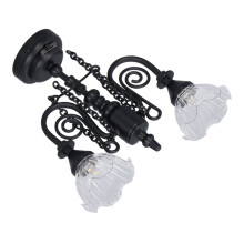 1:12 Lampe de plafond noire pour maison de poupée 6  5,6 cm 120 mAh
