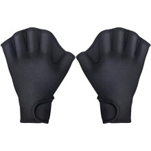 Wasserhandschuhe Unisex Swim Training Water Gloves Mesh Panel, Black, Size S, Water-Resistant, For Men Women Children