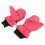 Cute Patterned Toddler Gloves Waterproof & Windproof 2pcs Pink 6