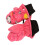 Cute Patterned Toddler Gloves Waterproof & Windproof 2pcs Pink 9