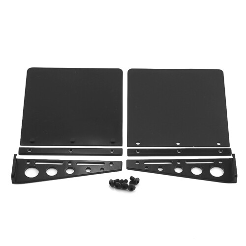 Paraspruzzi parafango decorazione 1/14 2 pezzi nero 13x9x2 cm 1