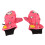 Cute Patterned Toddler Gloves Waterproof & Windproof 2pcs Pink 16