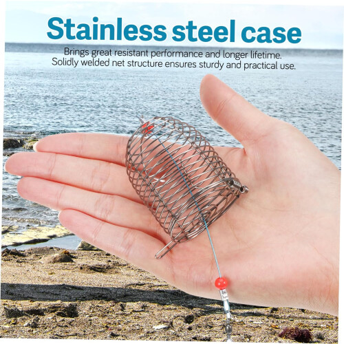 Bait Trap 2-Piece Red Bait Fish Container For Feeder Angling With Improved Bait Release 1
