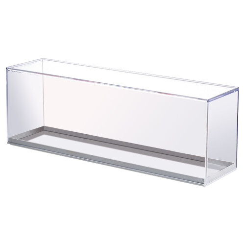 Stackable Plastic Toy Display Case - White, 30x7.8x10.5cm, Lightweight 2
